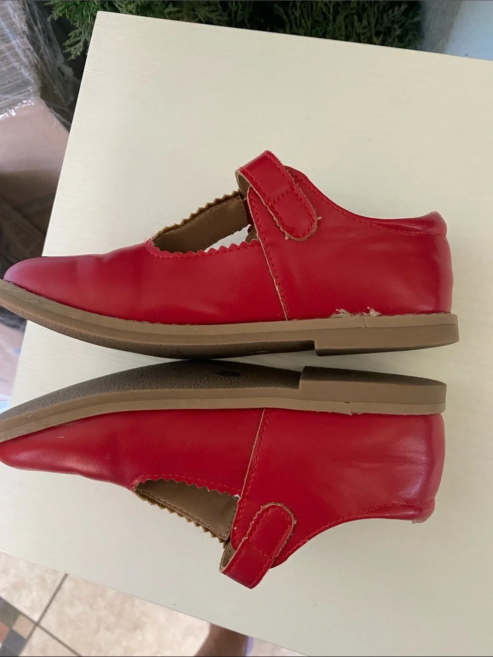 Sweethoneu Red Girls' Mary Jane Shoes with Buckle -